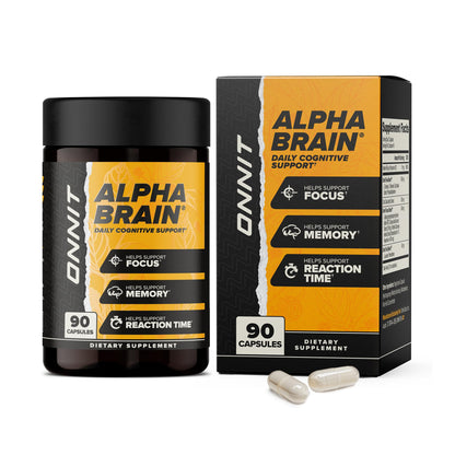 ONNIT Alpha Brain Nootropic Brain Supplement for Men and Women, IGEN Non-GMO Tested, Memory, Mental Clarity, Cognitive Support and Focus Capsules with L-Theanine and Vitamin B6 (90 Count) ONNITBuy Supplements Australia
