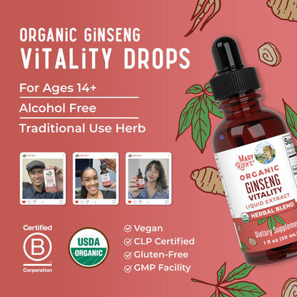 MaryRuth Organics Herbal Supplement for Brain Function | Boost Energy | Memory | Vitality USDA | Ginseng with Ashwagandha | Eleuthero and Maca Root Extract | 1 Fl Oz MARYRUTH'SBuy Supplements Australia