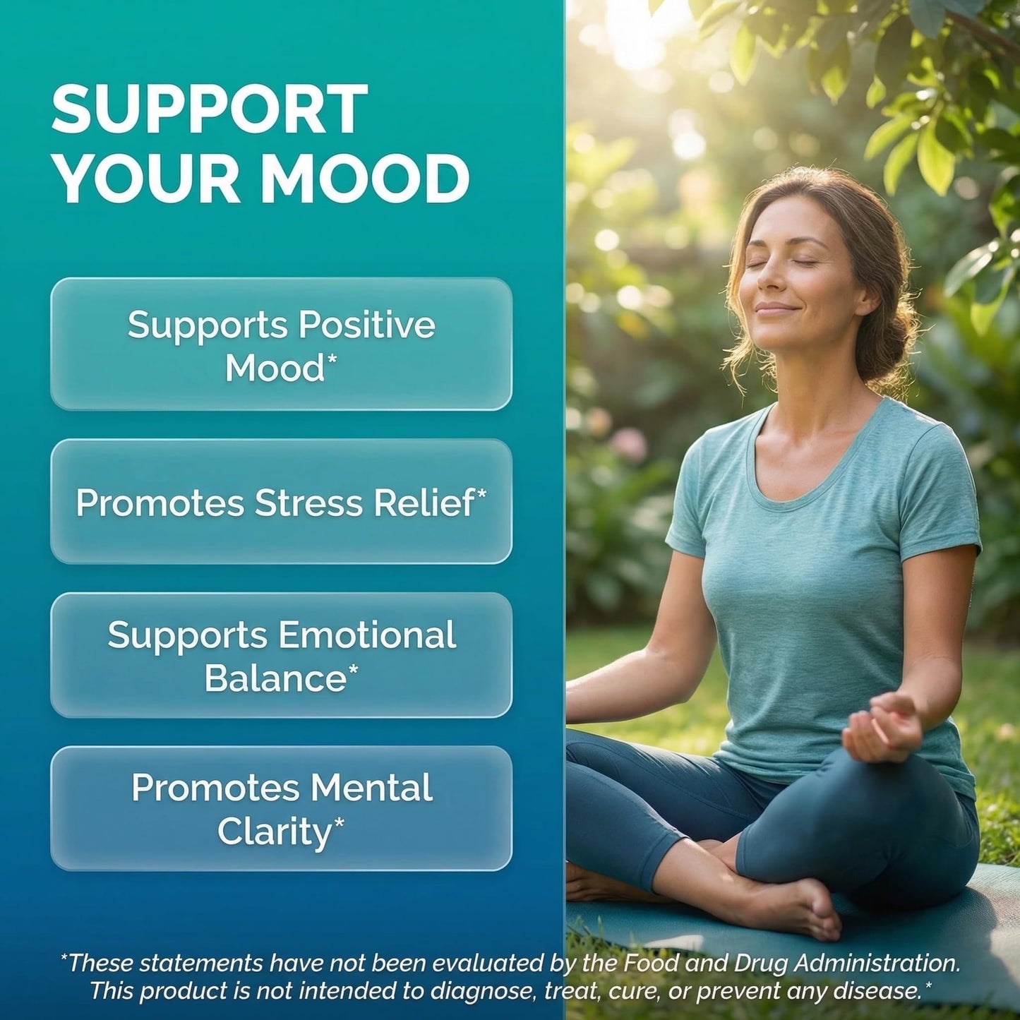Clean Nutraceuticals St Johns Wort Rhodiola Rosea Holy Basil Ashwagandha - Mood Support for Women and Men with Vitamin C & Black Pepper Extract - 90 Caps Clean Nutraceuticals buy supplements Au