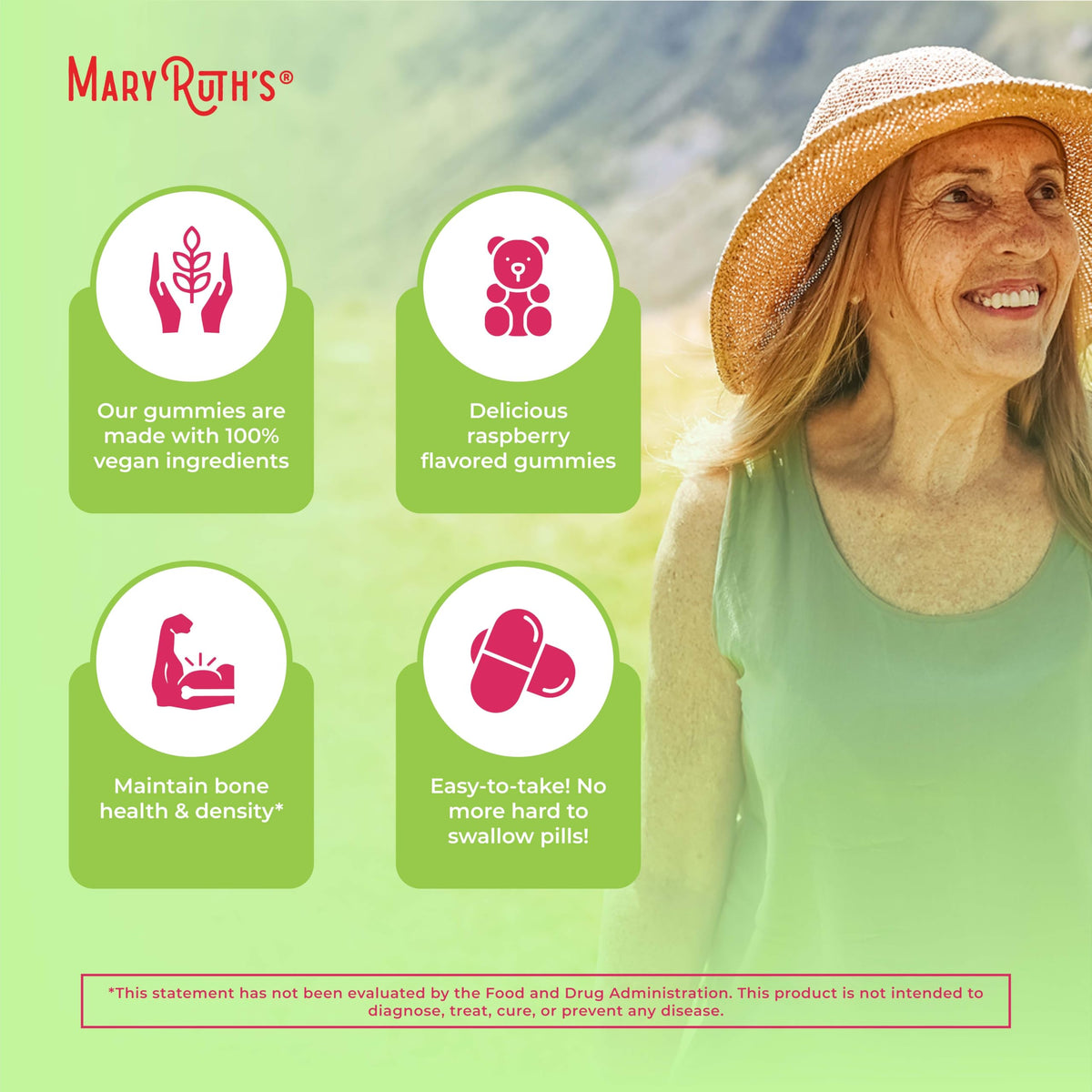 MaryRuth Organics Sugar Free | 2 Month Supply | Vitamin D & B12 Vitamin Supplements for Adults & Kids | Bone Health | Immune Support | Vegan | Non-GMO | 60 Servings MARYRUTH'SBuy Supplements Australia