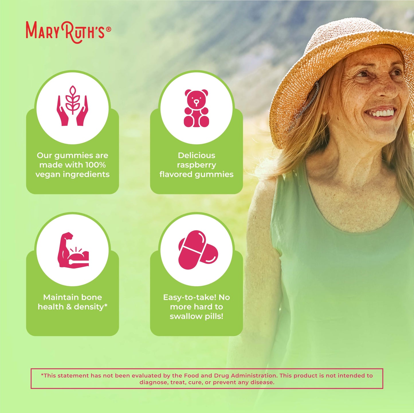 MaryRuth Organics Sugar Free | 2 Month Supply | Vitamin D & B12 Vitamin Supplements for Adults & Kids | Bone Health | Immune Support | Vegan | Non-GMO | 60 Servings MARYRUTH'SBuy Supplements Australia