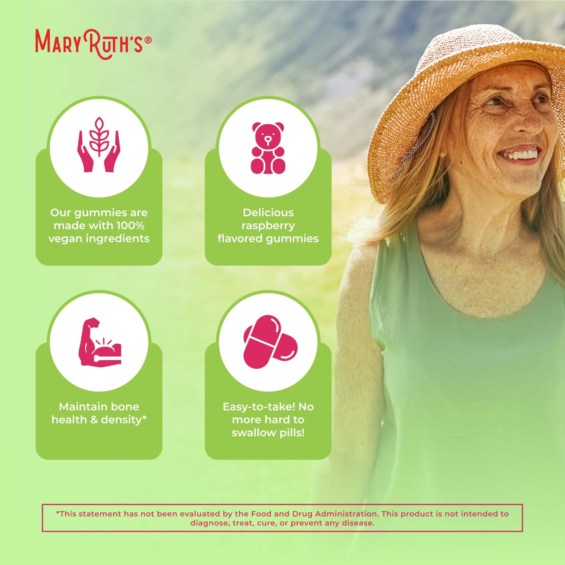 MaryRuth Organics Sugar Free | 2 Month Supply | Vitamin D & B12 Vitamin Supplements for Adults & Kids | Bone Health | Immune Support | Vegan | Non-GMO | 60 Servings MARYRUTH'SBuy Supplements Australia