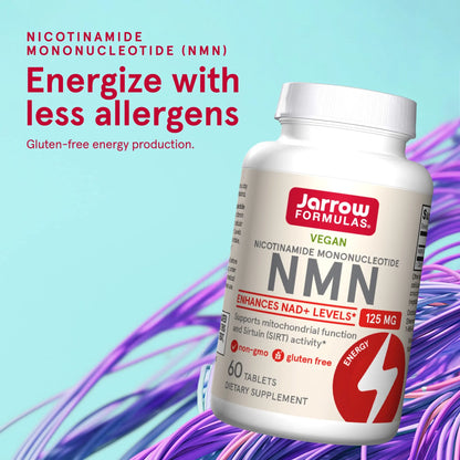 Jarrow Formulas Nicotinamide Mononucleotide (NMN) - 60 Tablets - Supports Energy Production - Dietary Supplement - Vegan, Gluten Free, Non-GMO - 60 Servings (Packaging May Vary) Jarrow FormulasBuy Supplements Australia