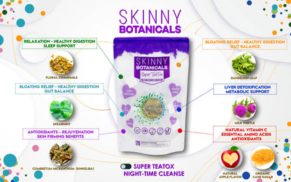 Skinny Botanicals Evening Detox Tea for Body Cleanse All Natural - Laxative-Free Skinny BotanicalsBuy Supplements Australia