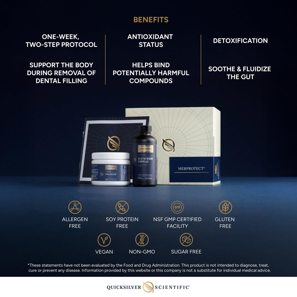 Quicksilver Scientific MerProtect Protocol - 2-Product Liver + GI Cleanse, Liposomal Glutathione Complex Supplement, Cleansing Support with Milk Thistle (2 Piece Kit with Program) Quicksilver ScientificBuy Supplements Australia
