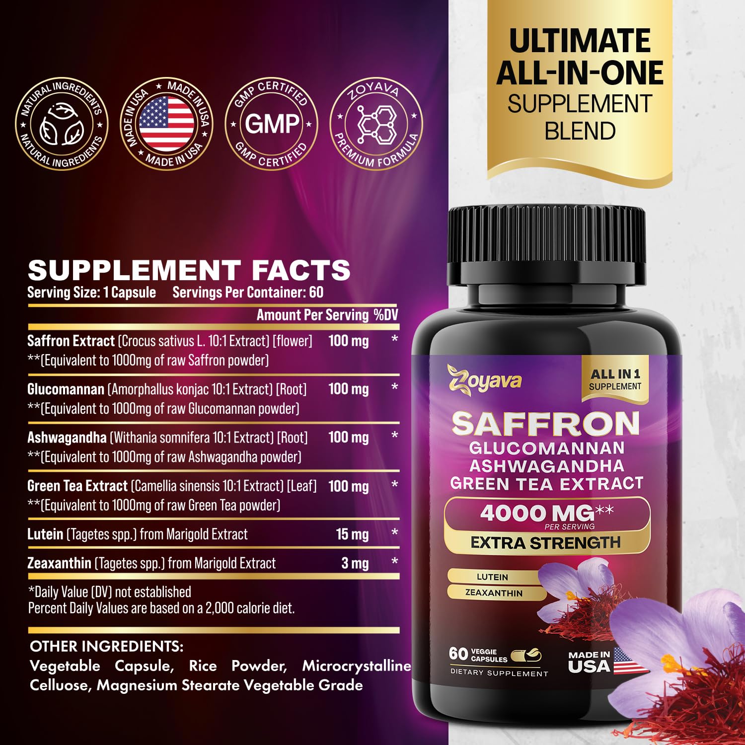 Zoyava Sea Moss 16-in-1 and Saffron 6-in-1 Bundle ZoyavaBuy Supplements Australia