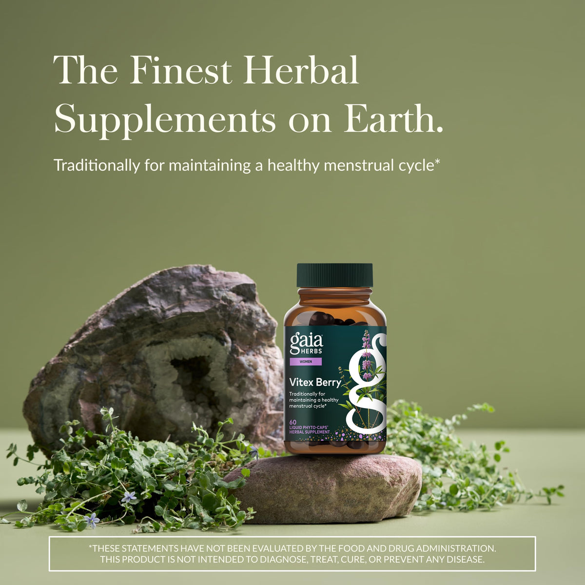 Gaia Herbs Vitex Berry - Vitex Traditionally Used to Support Hormone Balance for Women & a Healthy Menstrual Cycle* - 60 Vegan Liquid Phyto-Caps (30 Servings) Gaia HerbsBuy Supplements Australia