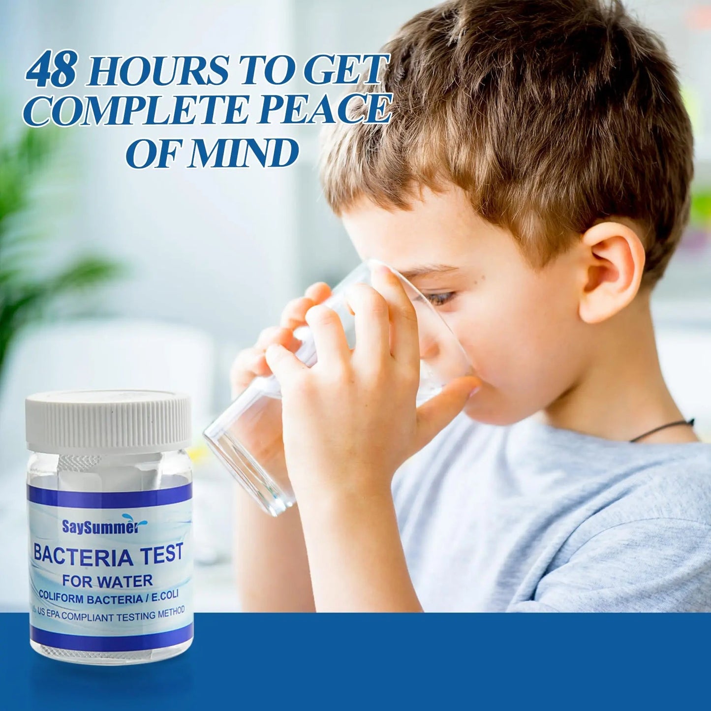 Drinking Water Bacteria Test Kit: 4 Tests Detecting Coliform E coli Bacteria - at Home Well Water Testing Kits for Drinking Water Pool Hot Tub Aquarium and More SaySummerBuy Supplements Australia
