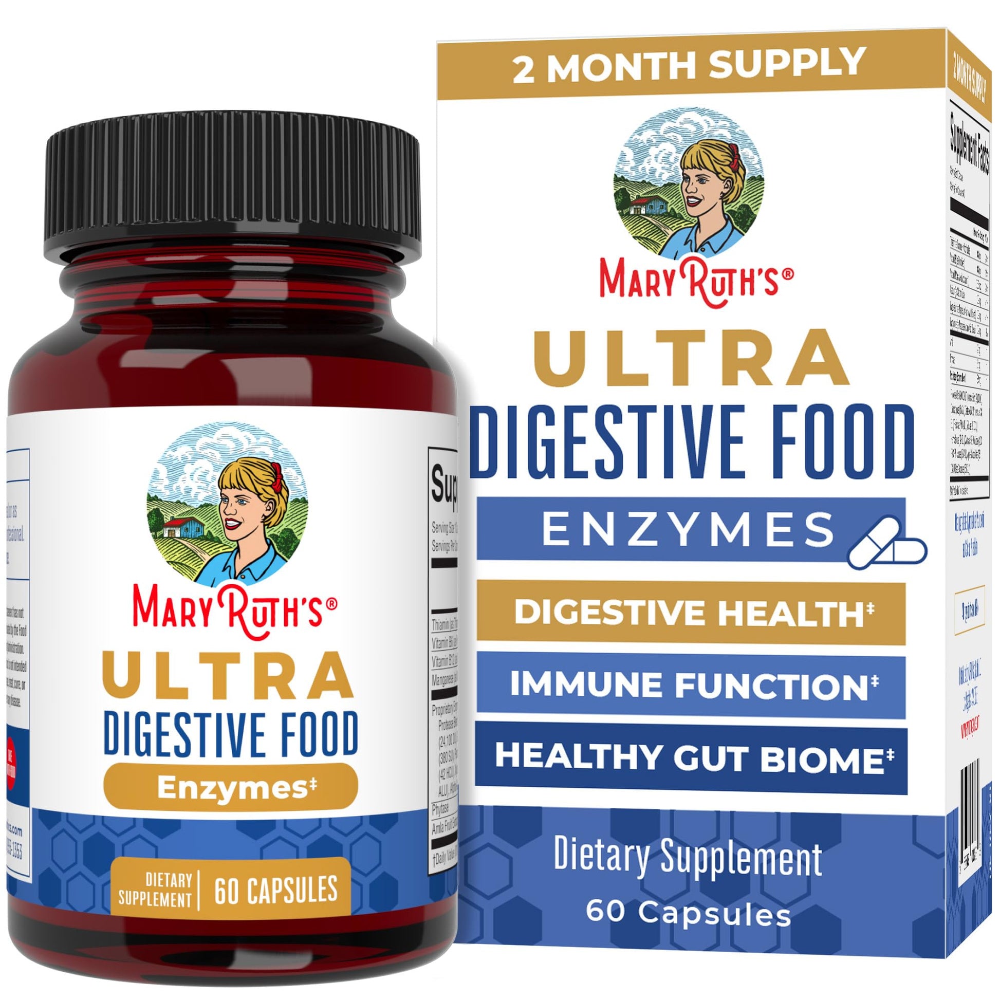 MaryRuth Organics Ultra Digestive Enzymes Capsules | Up to 2 Month Supply | Supplement for Gut Health Support | Digestion & Immune Support MARYRUTH'S canada supplements