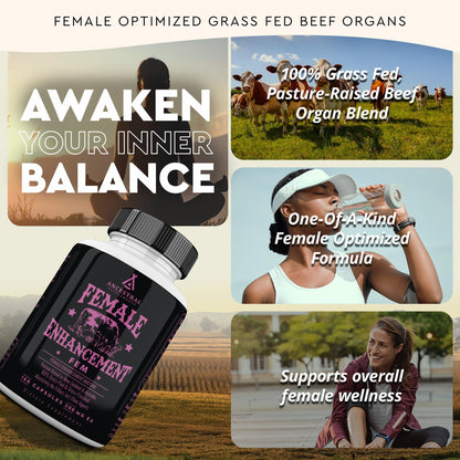 Beef Organ Supplement for Women – Supports Hormone Balance, Energy & Wellness – Grass Fed, Pasture Raised Superfood – Liver, Heart, Kidney, Bone Marrow – Collagen, CoQ10, B12 – Female Support Blend Ancestral SupplementsBuy Supplements Australia