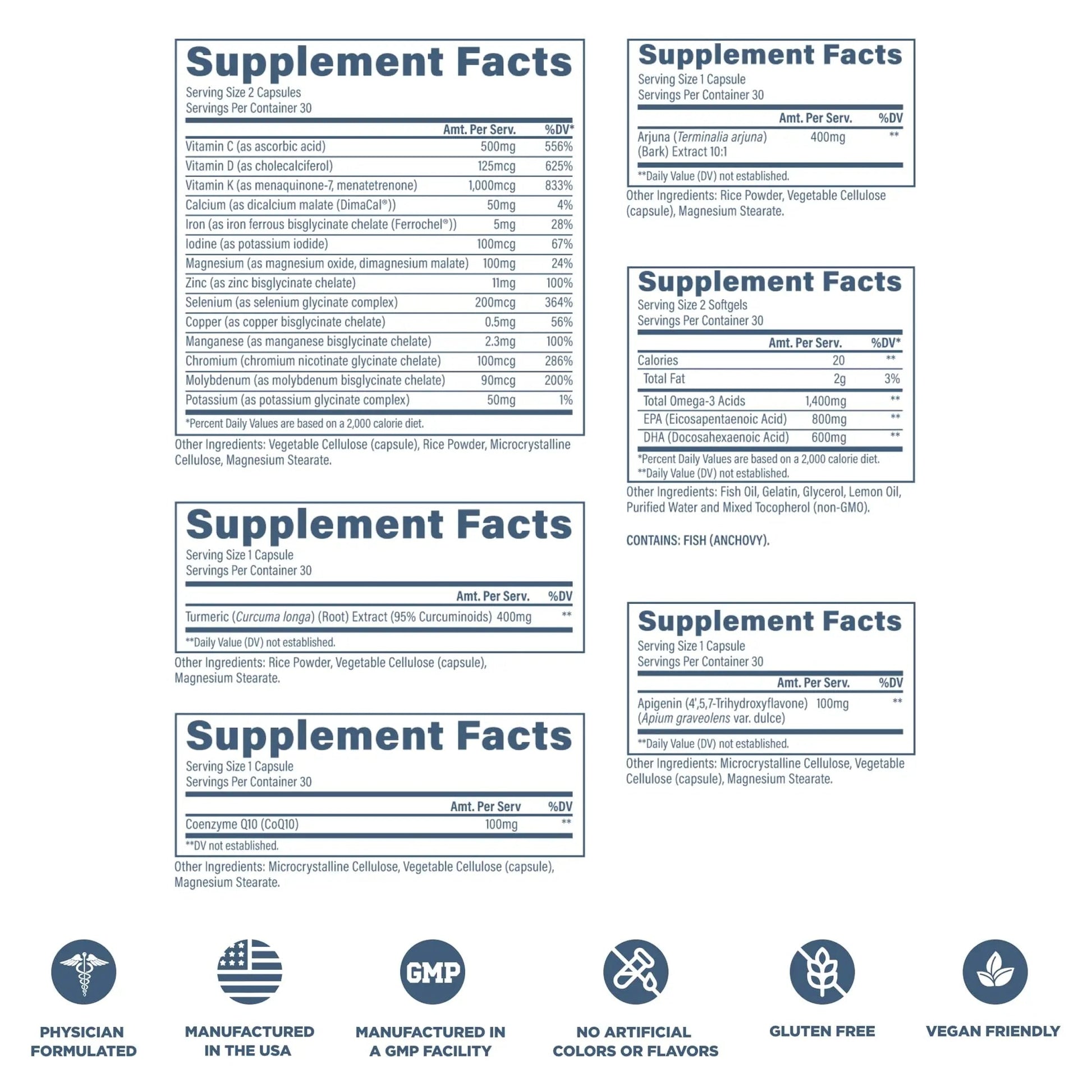 Revive MD Essential Vitamin Packs for Men & Women – Daily Multivitamin Packets with Arjuna & Turmeric Extract – Supports Heart, Joint & Organ Health Revive