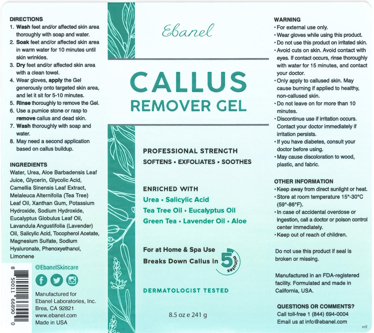 Ebanel Bundle of Callus Remover Gel and Antifungal Treatment Ebanel buy supplements Au