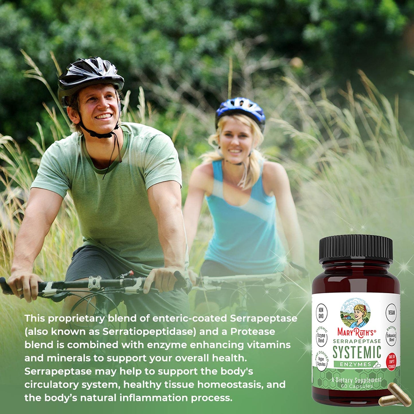 MaryRuth Organics Serrapeptase Enzymes Capsules | Up to 2 Month Supply | Enzyme Supplement for High Potency Sinus Relief Pills| Tissue Health and Cellular Health | Vegan | Gluten Free | 60 Count MARYRUTH'SBuy Supplements Australia