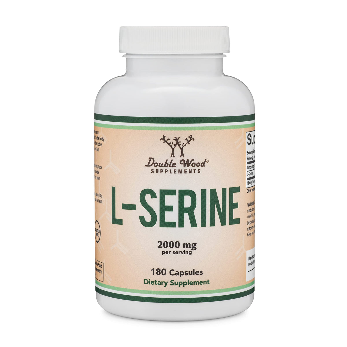 L-Serine Capsules (Third Party Tested) - 2,000mg Servings Used in Clinical Study, 180 Count, 500mg per Capsule (L Serine Amino Acid for Serotonin Production and Brain Support) by Double Wood Double Wood SupplementsBuy Supplements Australia