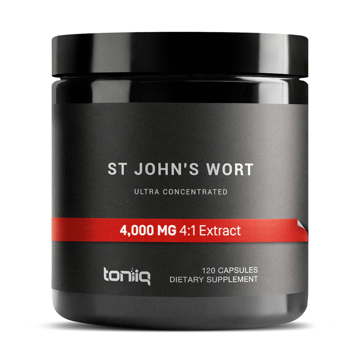 Toniiq 1,000mg Ultra High Strength St. John's Wort Capsules (Non-GMO) - 4X Concentrated Extract - 0.3% Hypericin - Highly Purified and Bioavailable - 120 Capsules Toniiq buy supplements Au