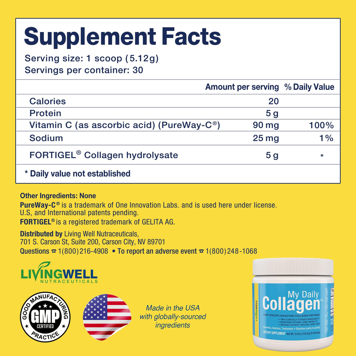 Premium Collagen Peptides Type 1 & 3 Collagen Powder - Hydrolyzed Bovine with Protein & Vitamin C – Unflavored Powdered Peptides Protein for Men and Women Joint & Cartilage Health – 30 Servings My Daily CollagenBuy Supplements Australia