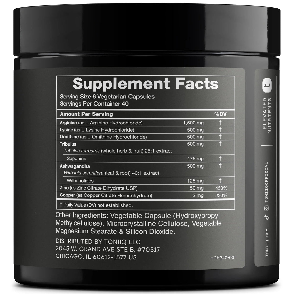 HGH Supplements for Men & Women (240 Count) 3,550mg+ Support Muscle Growth & Healthy Levels of Human Growth Hormone for Men, with High-Purity Arginine, Ornithine, Lysine, Tribulus, and Ashwagandha TQ Toniiq buy supplements Au