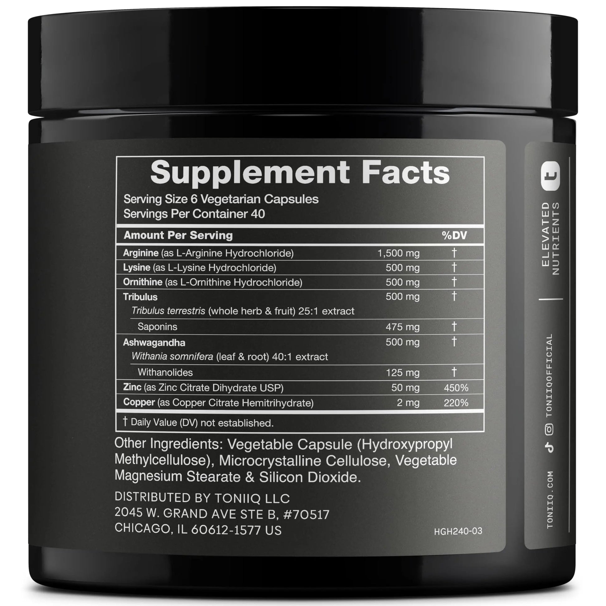 HGH Supplements for Men & Women (240 Count) 3,550mg+ Support Muscle Growth & Healthy Levels of Human Growth Hormone for Men, with High-Purity Arginine, Ornithine, Lysine, Tribulus, and Ashwagandha TQ Toniiq buy supplements Au