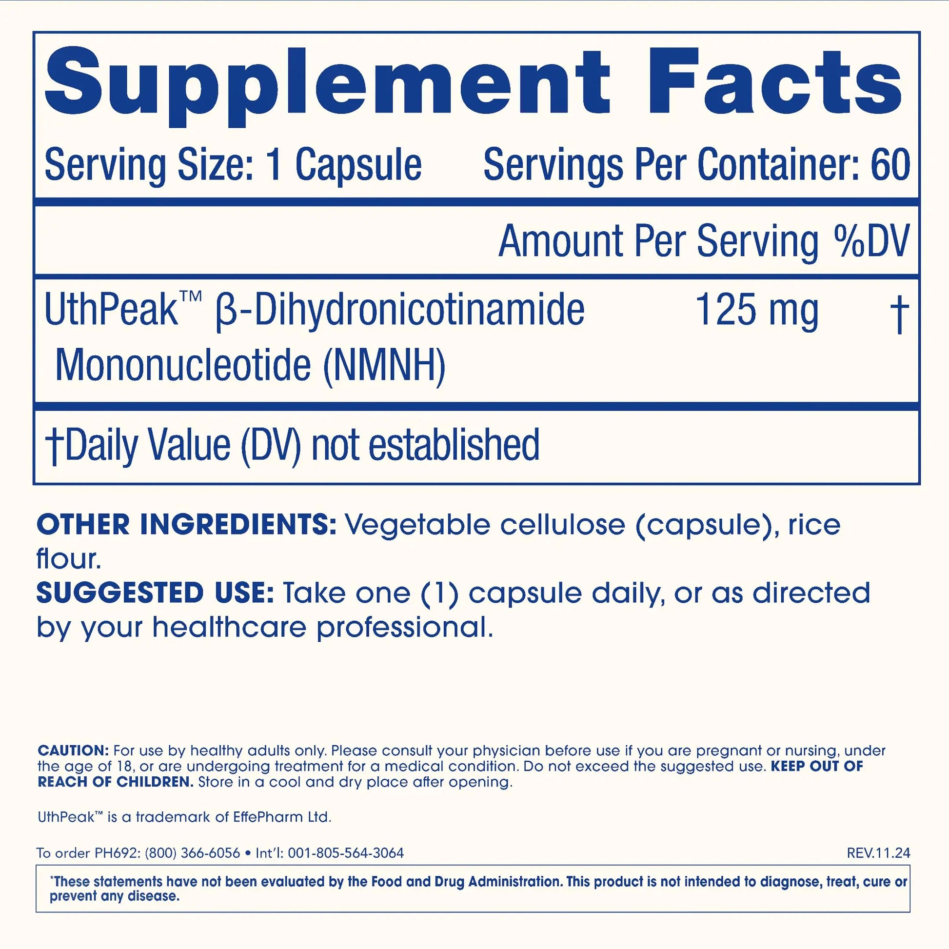 ProHealth Pure NMNH 125 mg | 60 Capsules | Next-Generation NAD+ Support with UthPeak™ Crystalline NMNH for Sustained Cellular Energy, Healthy Aging & Vitality | USA GMP-Manufactured ProHealthBuy Supplements Australia