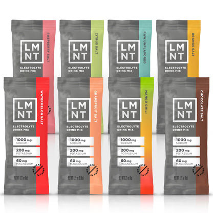 LMNT Zero Sugar Electrolytes - Sample Pack | Drink Mix | 8-Count Drink LMNTBuy Supplements Australia
