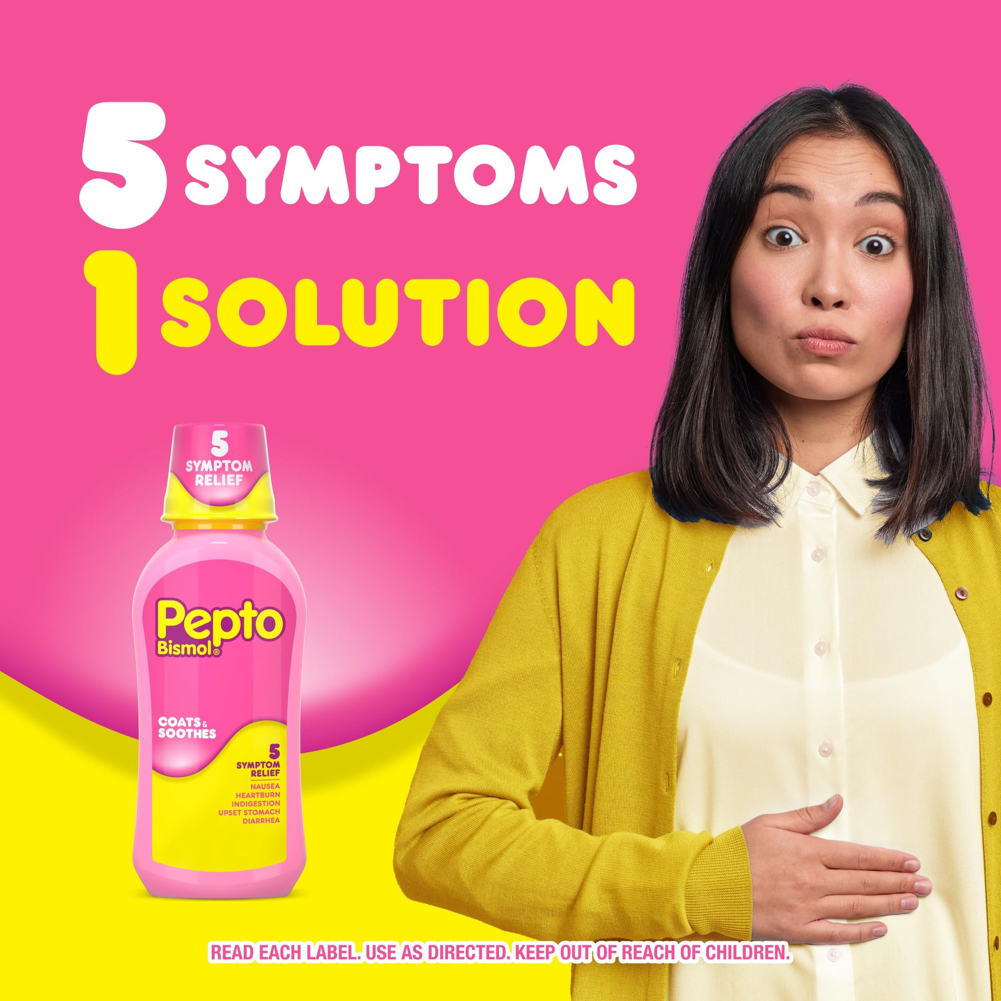 Pepto Bismol Liquid, Upset Stomach Relief, Nausea Relief, Heartburn Relief, Indigestion Relief, Anti Diarrhea Medication for Adults - 5 Symptom Fast Relief, 2x12 oz Pepto Bismol buy supplements Au