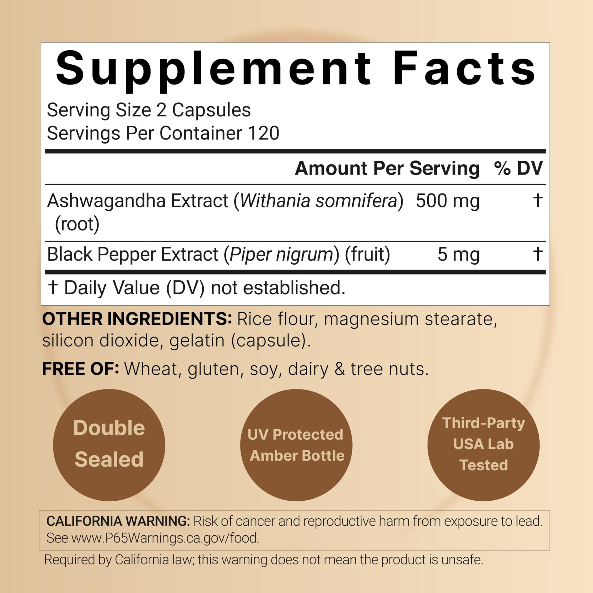 NatureBell Ashwagandha Root with Black Pepper Extract - 240 Capsules - High Strength Adaptogen for Calmness, Relaxation & Immune Support* NatureBellBuy Supplements Australia