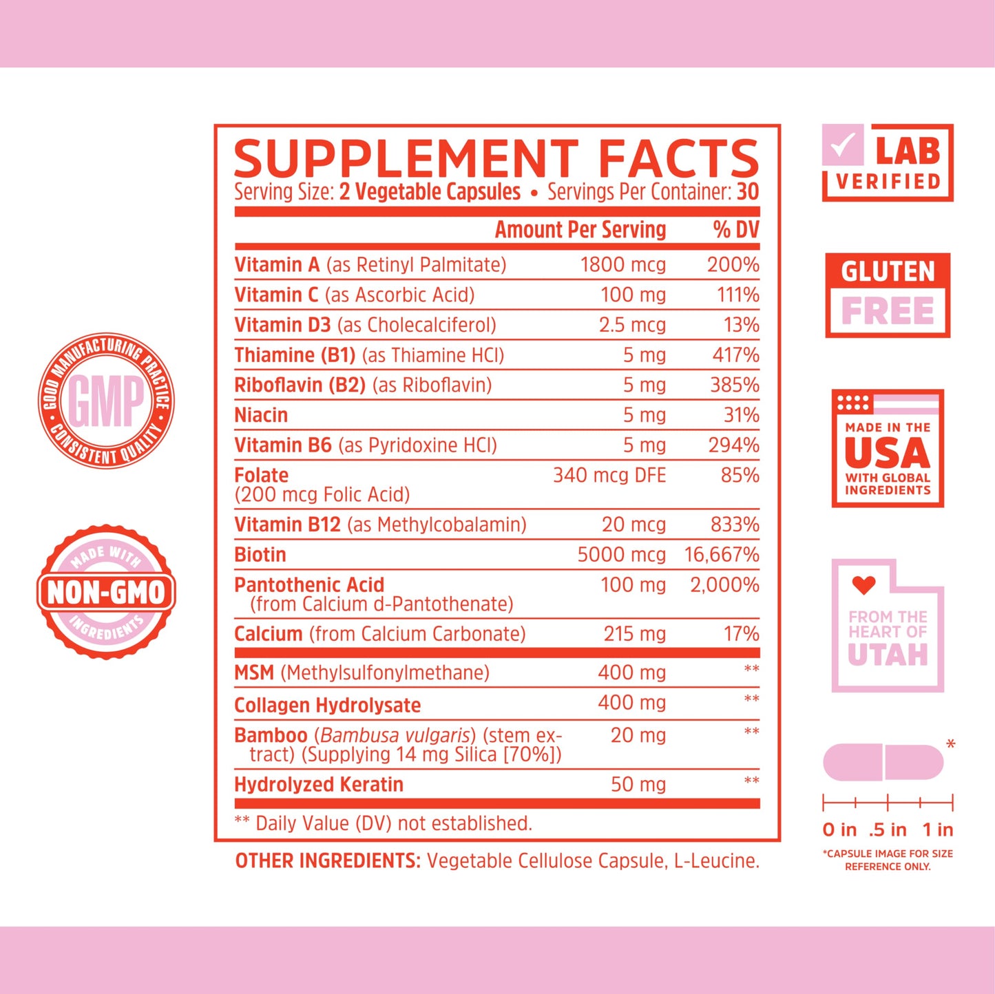 Zhou Hairfluence, Hair Growth Supplement with Biotin 5000mcg, Collagen, Keratin, Zhou NutritionBuy Supplements Australia