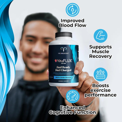 Promescent VitaFLUX Nitric Oxide Supplements for Men, Fast Acting Male Enhancing Pills for Stamina, Size & Performance, L-Arginine L-Citrulline L-Carnitine (30 Servings) Promescent buy supplements Au