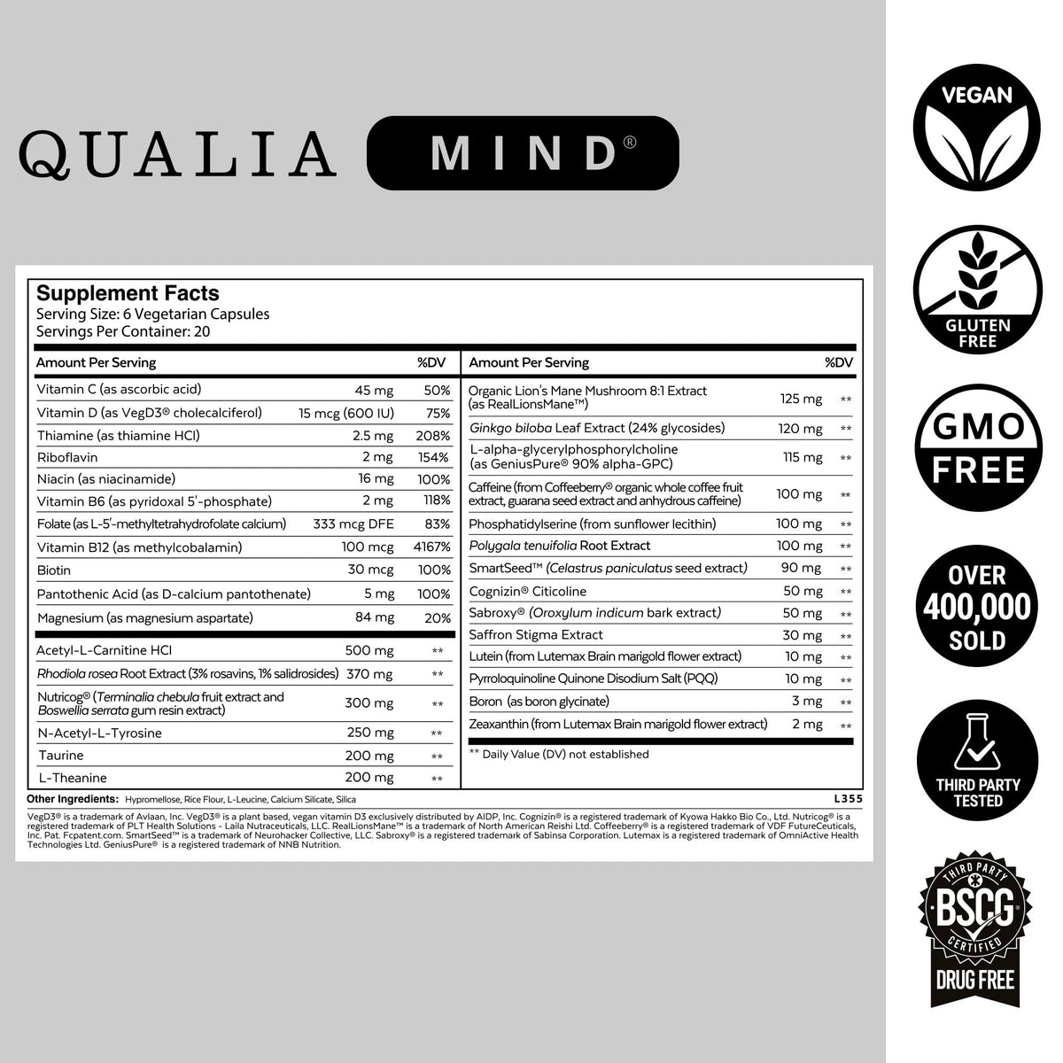 Qualia Mind — Beat Brain Fog | Doctor-Formulated Premium Brain Nourishment | Fuel Focus, Drive & Energy | 32 Ingredients Including Lion’s Mane, Cognizin™️, Ginkgo & More| 2 Week Supply* QUALIA LIFE SCIENCESBuy Supplements Australia