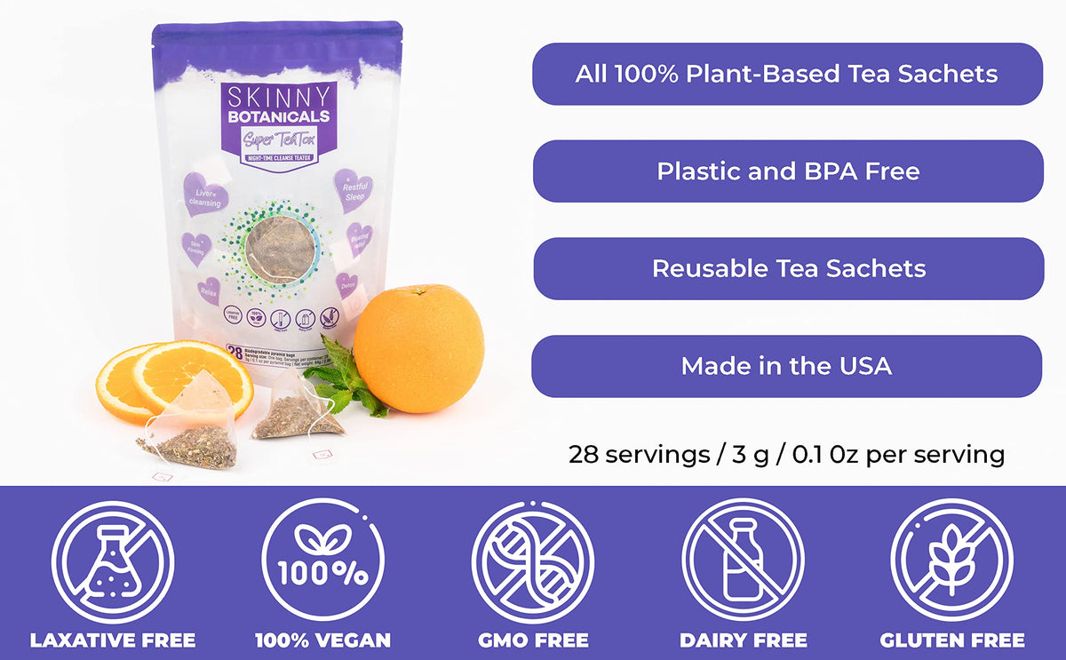 Skinny Botanicals Evening Detox Tea for Body Cleanse All Natural - Laxative-Free Skinny BotanicalsBuy Supplements Australia