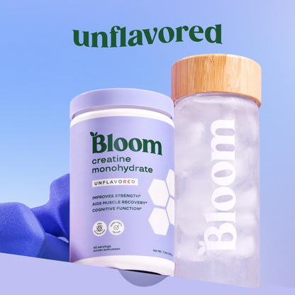 Bloom Nutrition Creatine Monohydrate Powder, 5g Micronized Creatine per Serving, Supports Muscle Recovery, Strength, Endurance, Pre or Post Workout, Gluten Free, Non GMO, Unflavored, 40 SVG, 7.3 oz Bloom NutritionBuy Supplements Australia