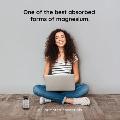 Dr. Brighten Magnesium Plus (as Magnesium Bi-glyncinate) - Beneficial in Maintaining a Healthy Mood, Sleep, Hormone Balance and Reducing Symptoms of PMS and Menstrual Cramps Dr. BrightenBuy Supplements Australia