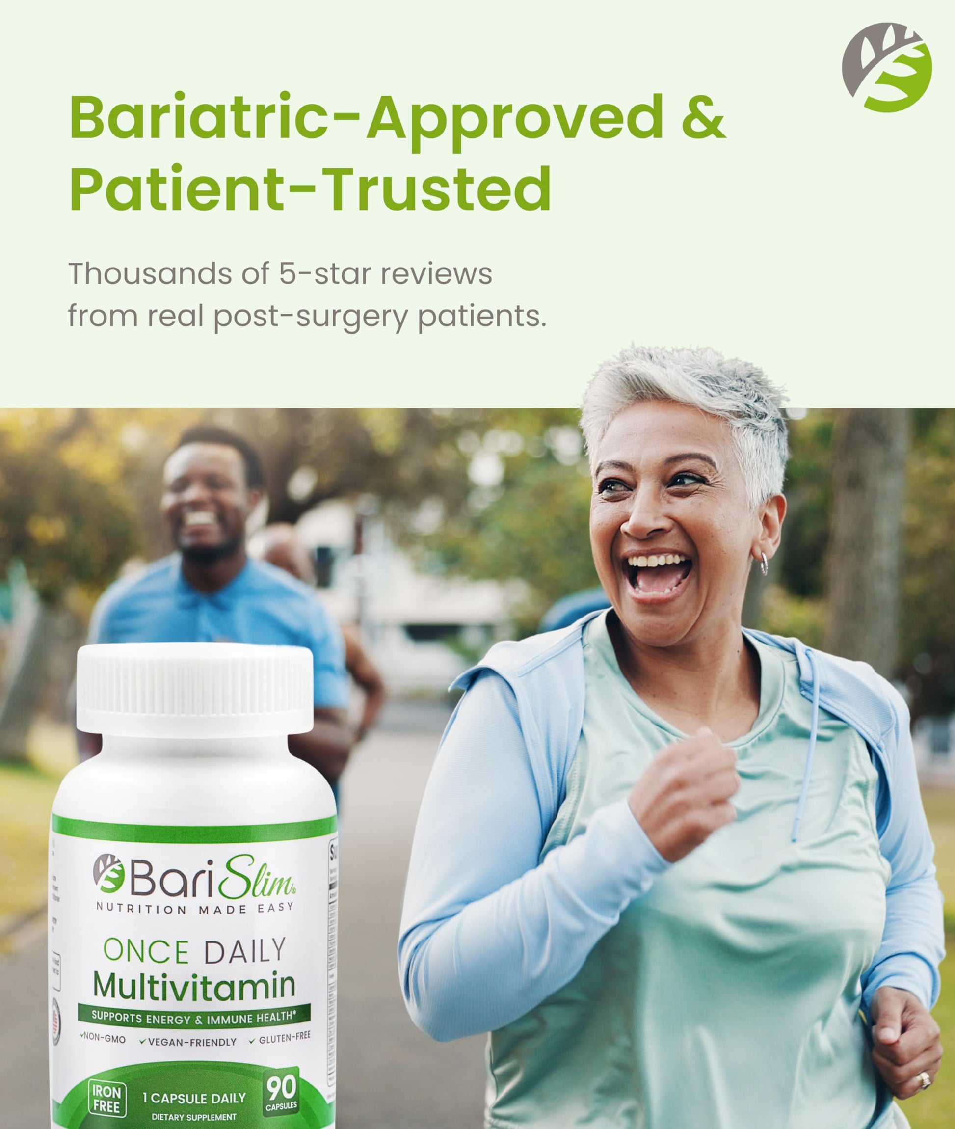 BariSlim Once Daily Bariatric Multivitamin Capsule - Iron-Free Formula - Bariatric Vitamin and Supplement for Post Surgery, Including Gastric Bypass and Gastric Sleeve | 90-Day Supply BariSlim buy supplements Au