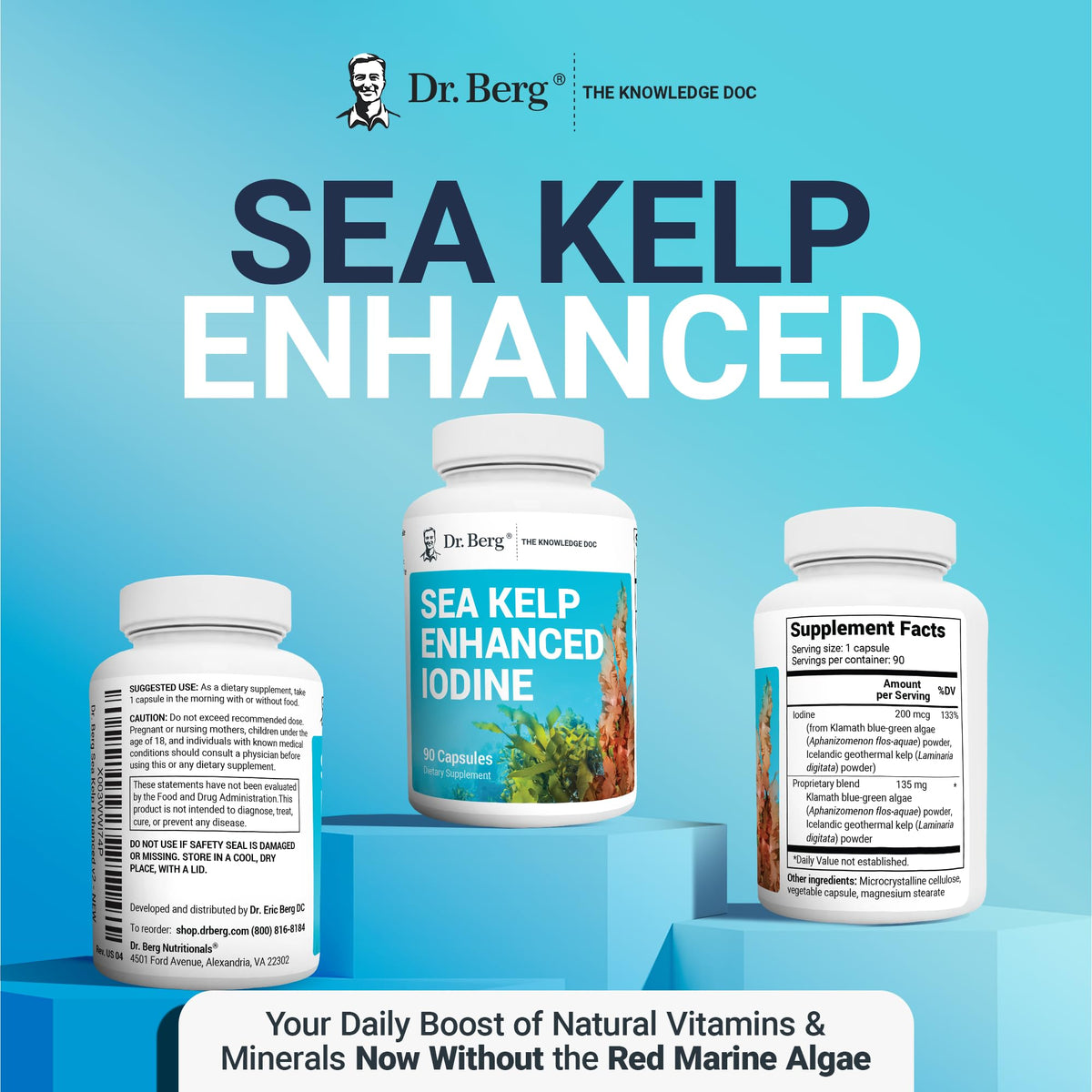 Dr. Berg's Sea Kelp Enhanced - Pure Healthy Thyroid Support Natural Antioxidants Dr. Berg NutritionalsBuy Supplements Australia