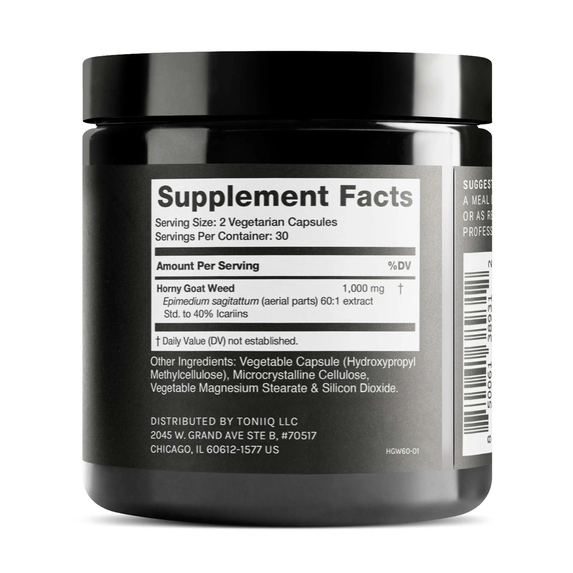 Super Strength Horny Goat Weed for Men & Women 60,000mg - Epimedium sagittatum - 40% Icariins - 60: 1 Concentrated Extract from 1000mg Formula - 3P tested - Premium hornygoatweed for Men - 60 Caps Toniiq buy supplements Au