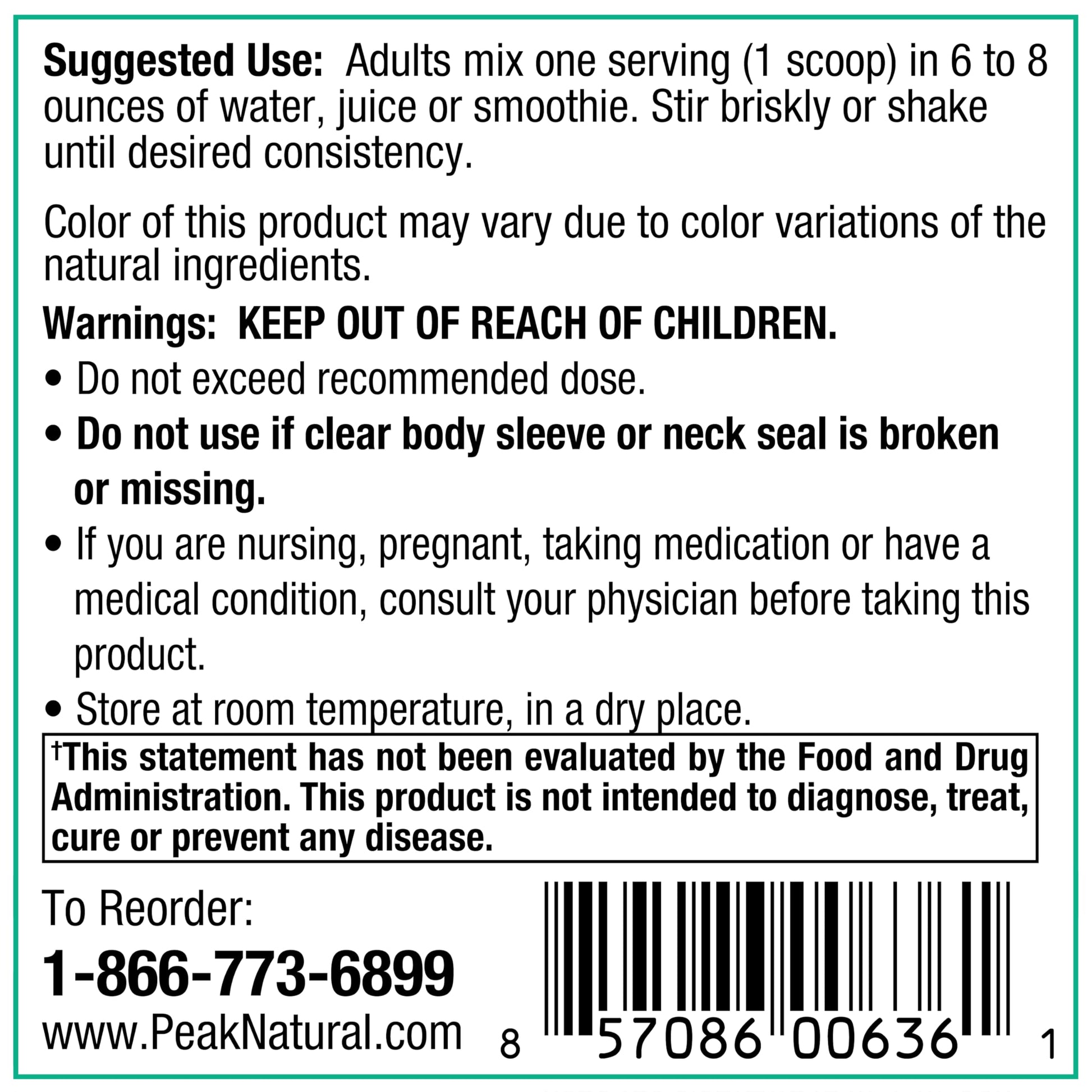 Peak Organic Superfruits - Polyphenol Rich Superfood Powder - Non-GMO Fermented Aronia Berry, Acai, Blueberry, Pomegranate, and Plum - Aging, Metabolic Health, Heart Health (30 Servings) Peak Pure & Natural buy supplements Au