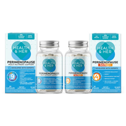 Health & Her Perimenopause & Mind+ - Multi-Nutrient and Cognitive Function Support Bundle (1-Month Supply) Health and HerBuy Supplements Australia