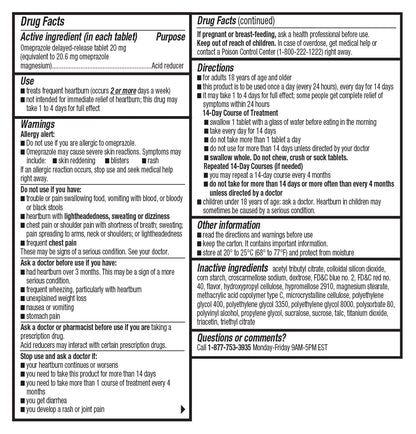 Wellness Basics Omeprazole 20mg Delayed Release | Acid Reducer | 42 Count | Tablet | Treats Frequent Heartburn (Wildberry) Wellness Basics buy supplements Au