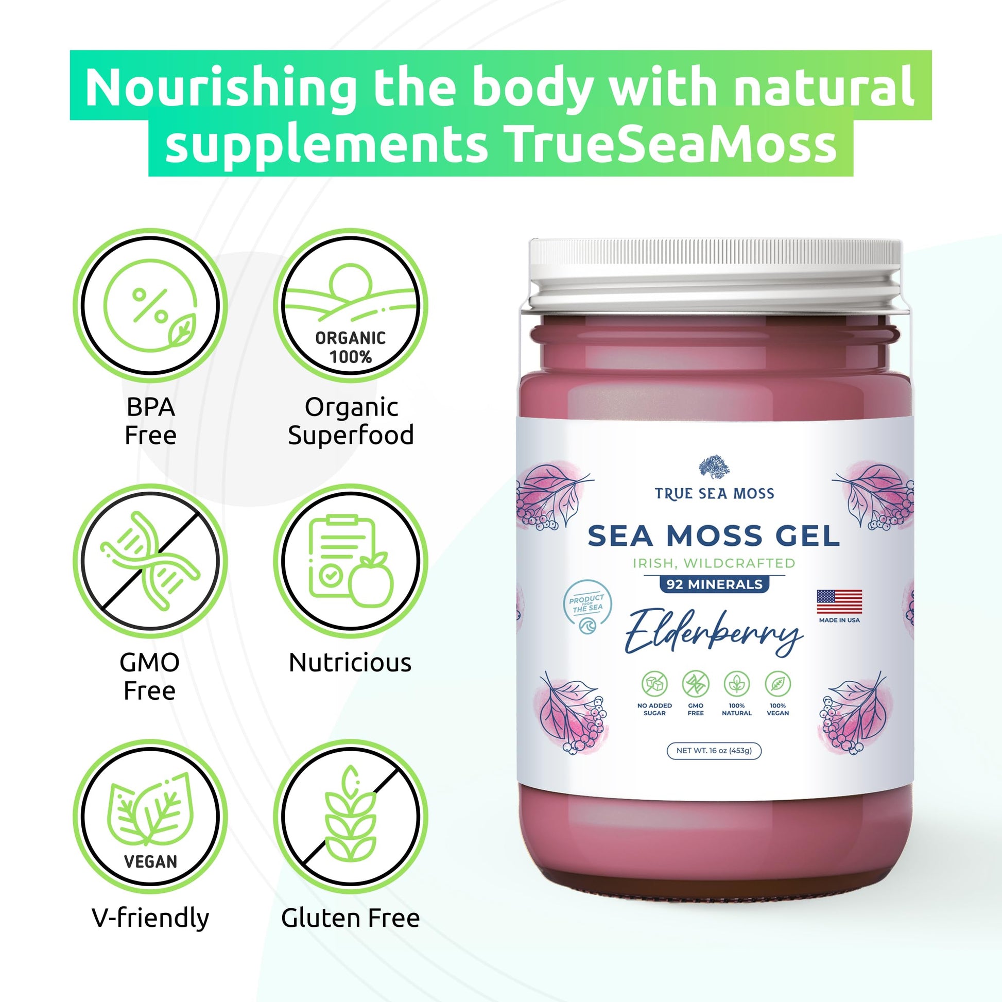 TrueSeaMoss Wildcrafted Irish Sea Moss Gel – Nutritious Organic Raw Seamoss Rich TrueSeaMossBuy Supplements Australia