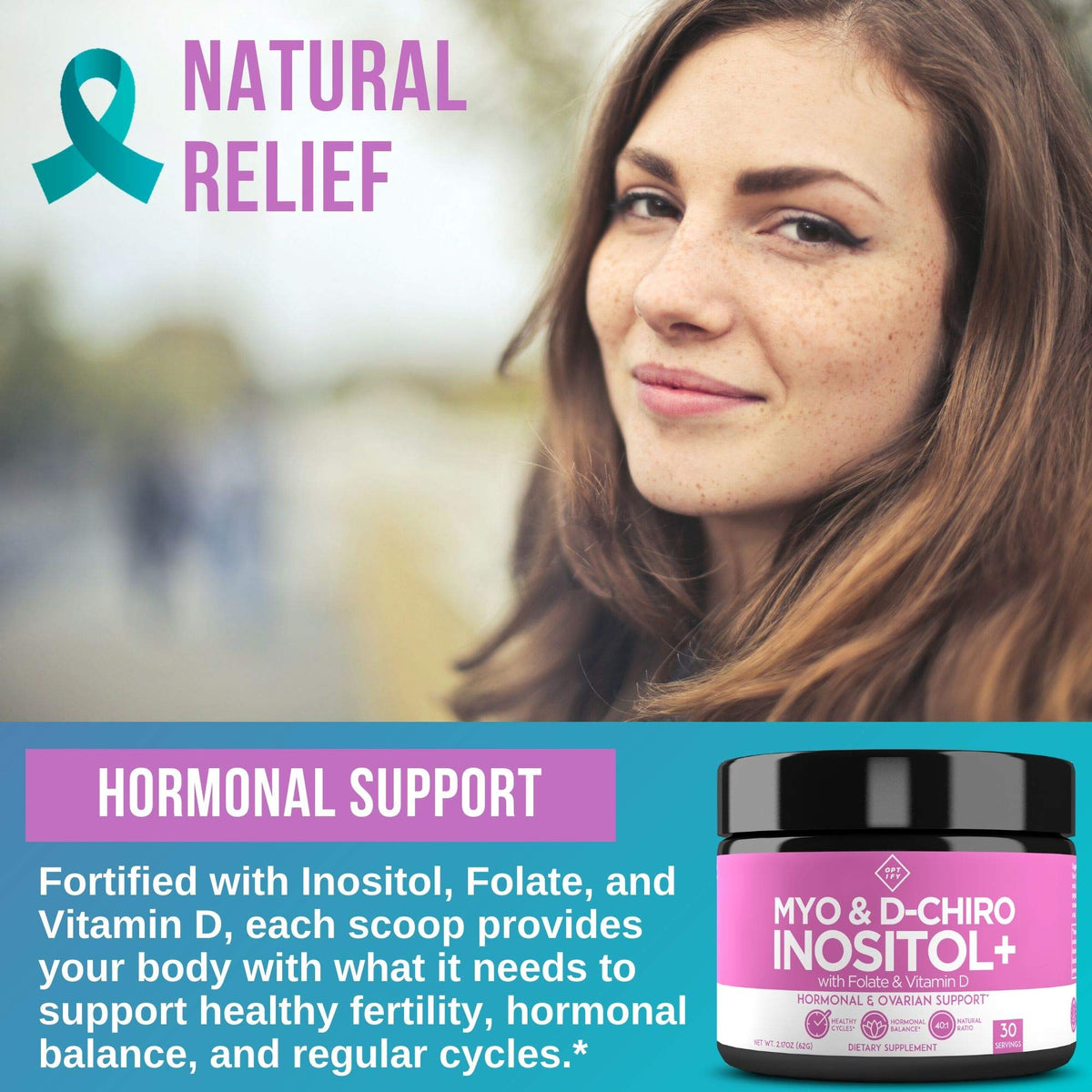 Premium Inositol Supplement - Myo-Inositol and D-Chiro Inositol Powder Plus Folate OptifyBuy Supplements Australia