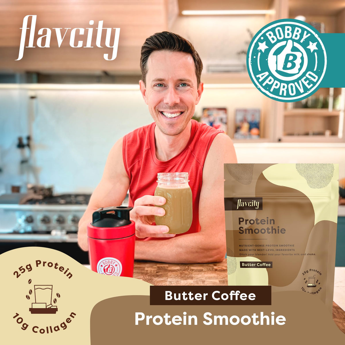 FlavCity Protein Powder Smoothie, Butter Coffee - 100% Grass-Fed Whey Protein Powder FlavCityBuy Supplements Australia