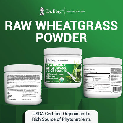Dr. Berg's Wheatgrass Superfood Powder - Raw Juice Organic Ultra-Concentrated Rich Dr. Berg NutritionalsBuy Supplements Australia