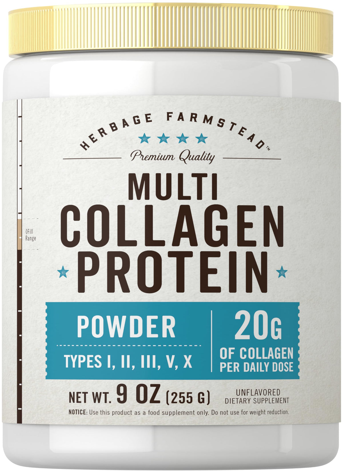 Carlyle Multi Collagen Protein Powder | Type I, II, III, V & X | 9 Oz | Peptides Premium Blend | Unflavored | for Women and Men | Non-GMO and Gluten Free | 25 Servings | by Herbage Farmstead Carlyle buy supplements Au