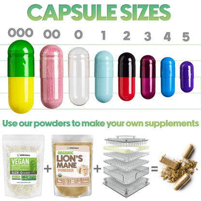 XPRS Nutra Size 3 Empty Capsules - 500 Count Empty Gelatin Capsules - Pills DIY Capsule Filling - Pure Bovine Pill Gel Caps Fillable XPRS NutraBuy Supplements Australia