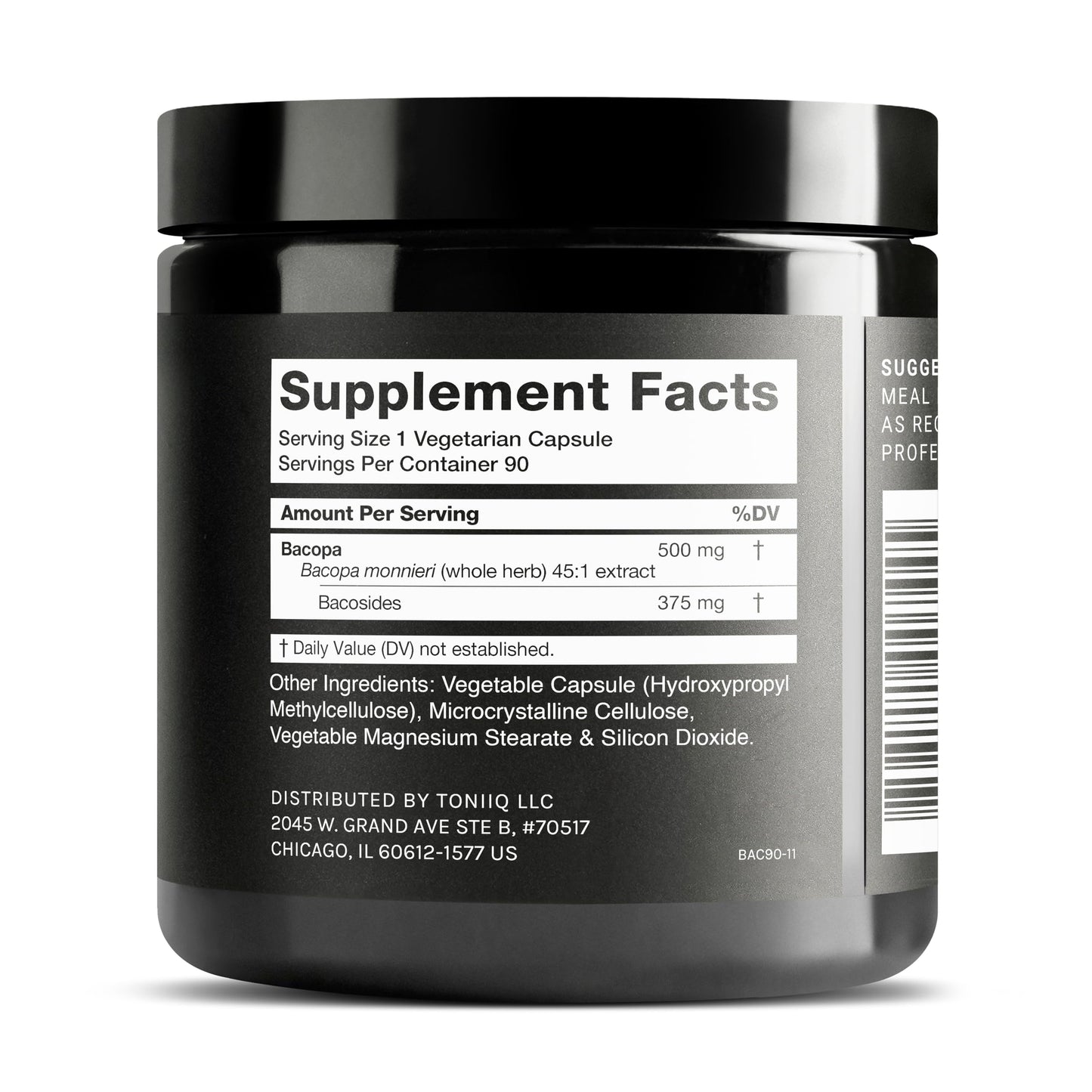 Toniiq Bacopa - Ultra High Potency 45:1 Extract with 75% Bacosides - Highly Concentrated - Third-Party Lab Tested - 90 Capsules Toniiq buy supplements Au