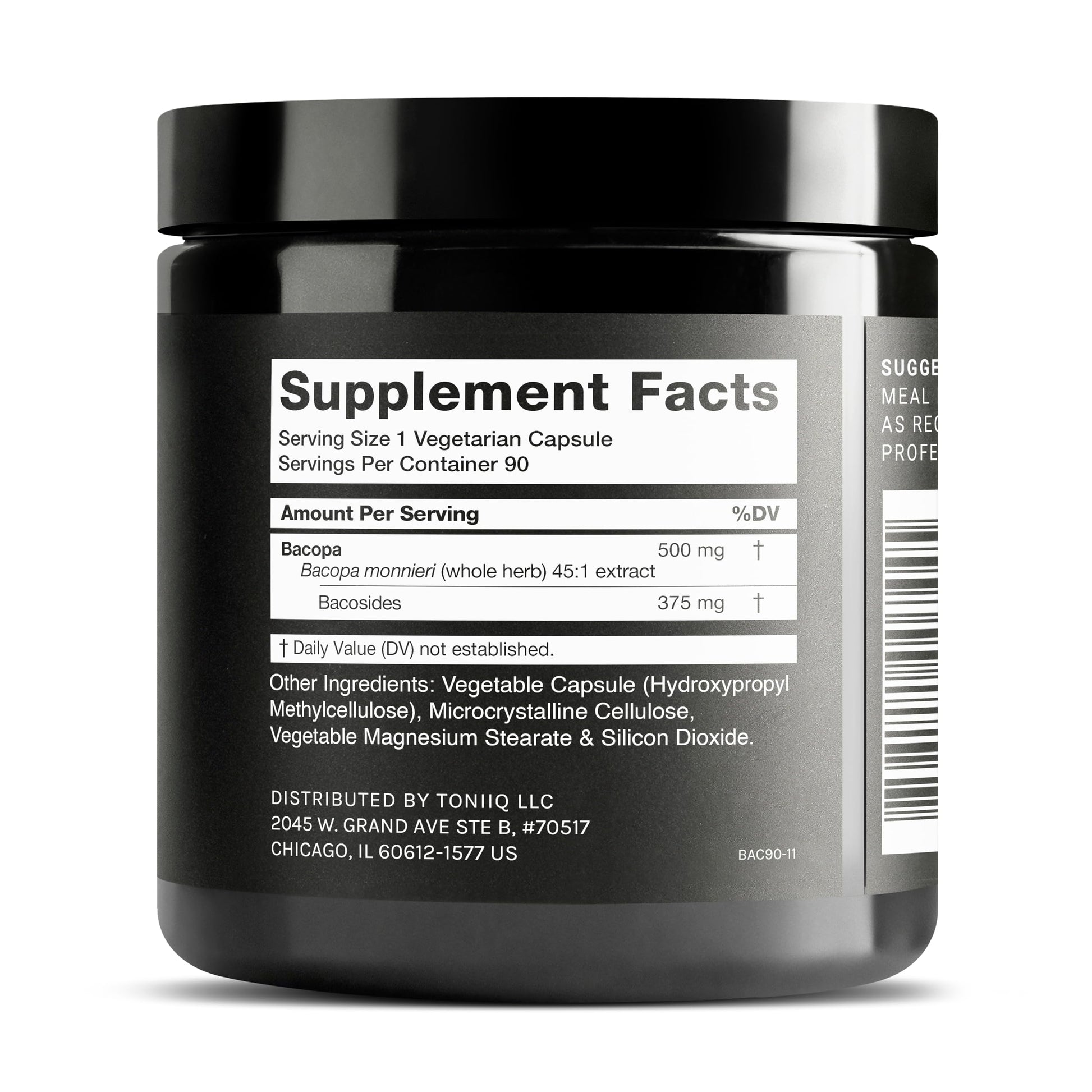Toniiq Bacopa - Ultra High Potency 45:1 Extract with 75% Bacosides - Highly Concentrated - Third-Party Lab Tested - 90 Capsules Toniiq buy supplements Au