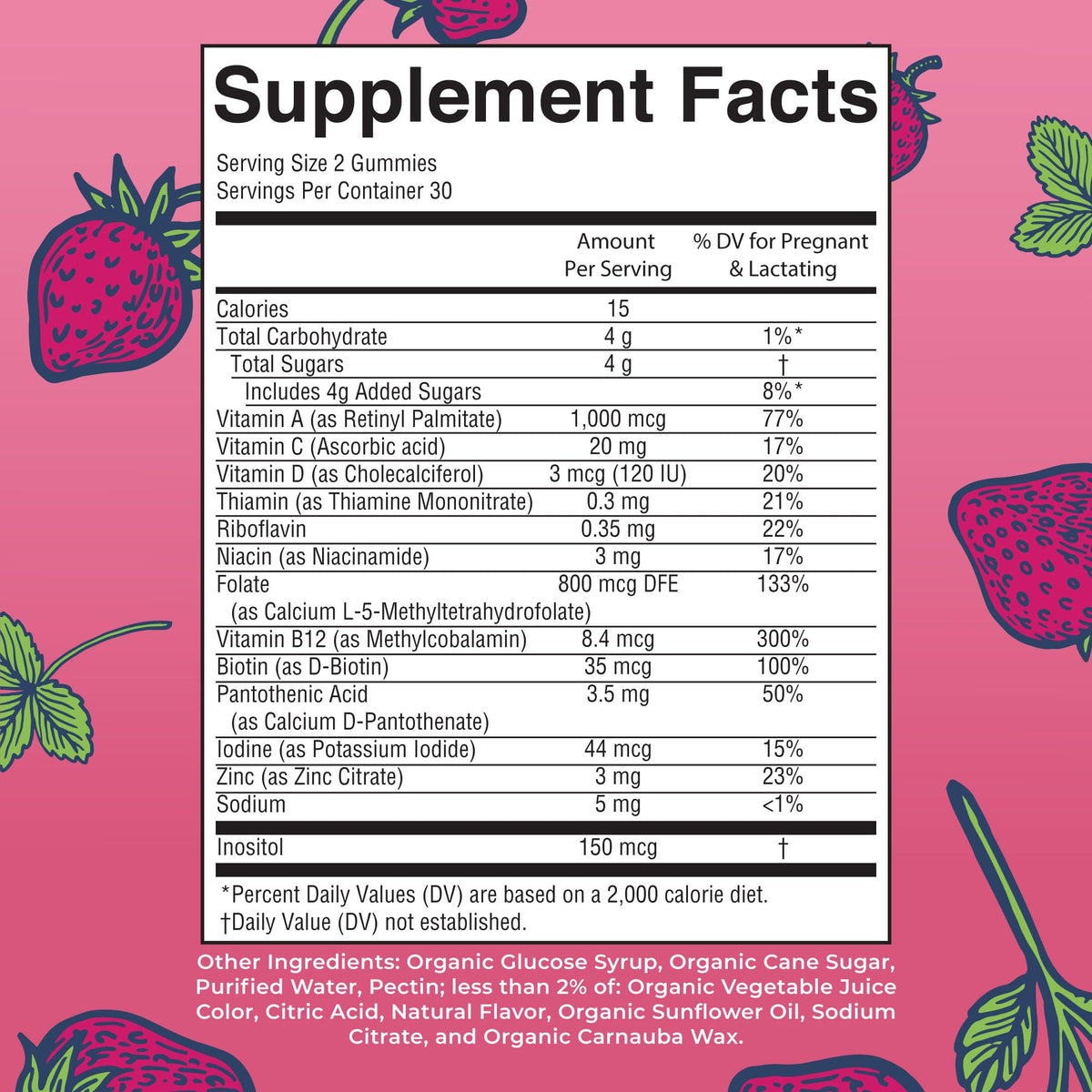 MaryRuth Organics Prenatal Vitamins for Women | USDA Organic Prenatal Gummies | Postnatal Vitamins for Women Breastfeeding | Methylfolate 800 mcg DFE | Iodine | Vegan | Non GMO | 30 Servings MARYRUTH'SBuy Supplements Australia