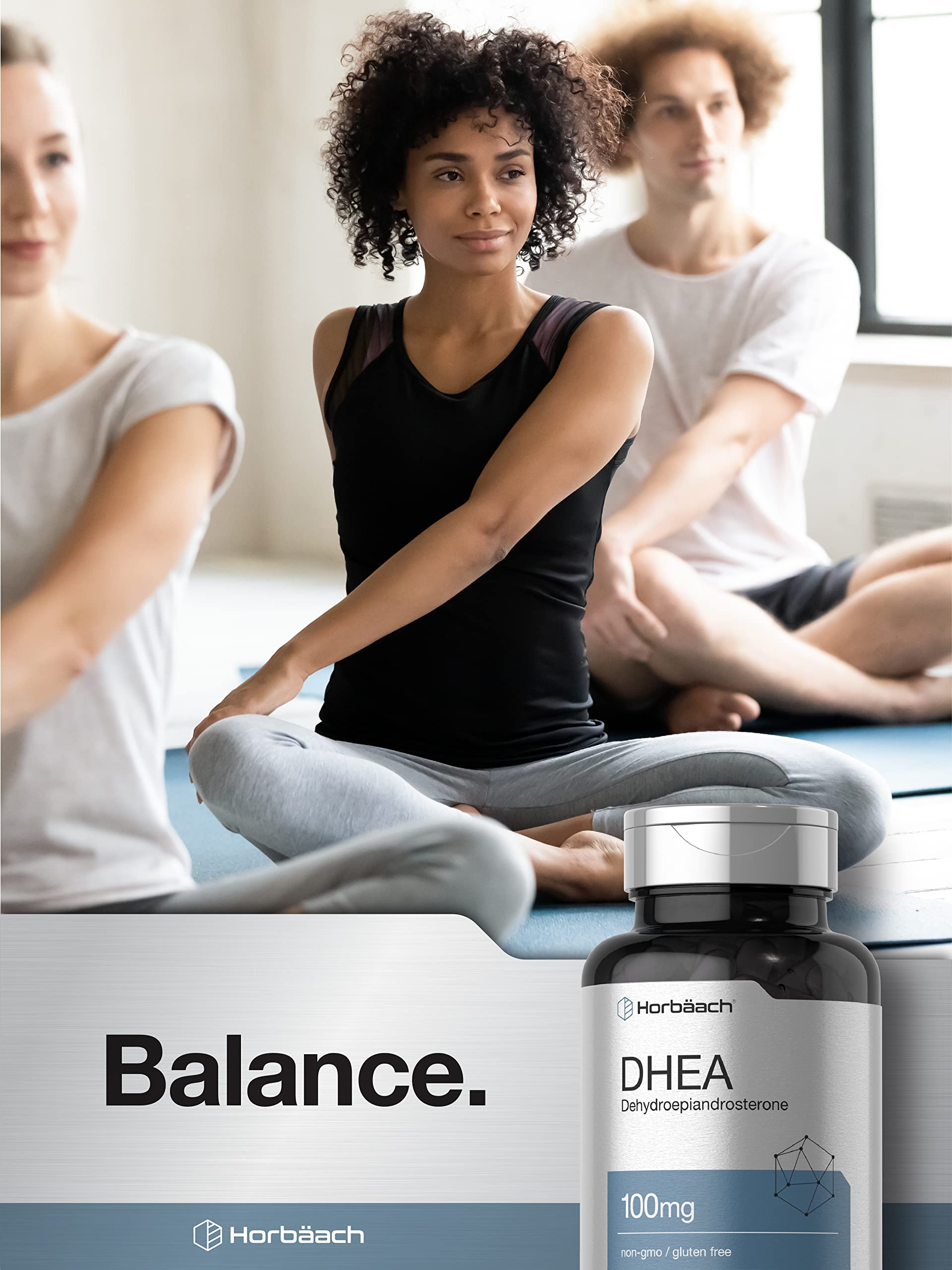 Horbäach DHEA 100mg | 200 Capsules | Supplement for Men and Women | Non-GMO, Gluten Free HorbäachBuy Supplements Australia