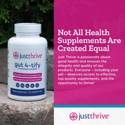 Just Thrive Gut 4-tify - Gut Health Supplements for Women and Men - Anti Bloat, 90 Vegetable Capsules Just ThriveBuy Supplements Australia