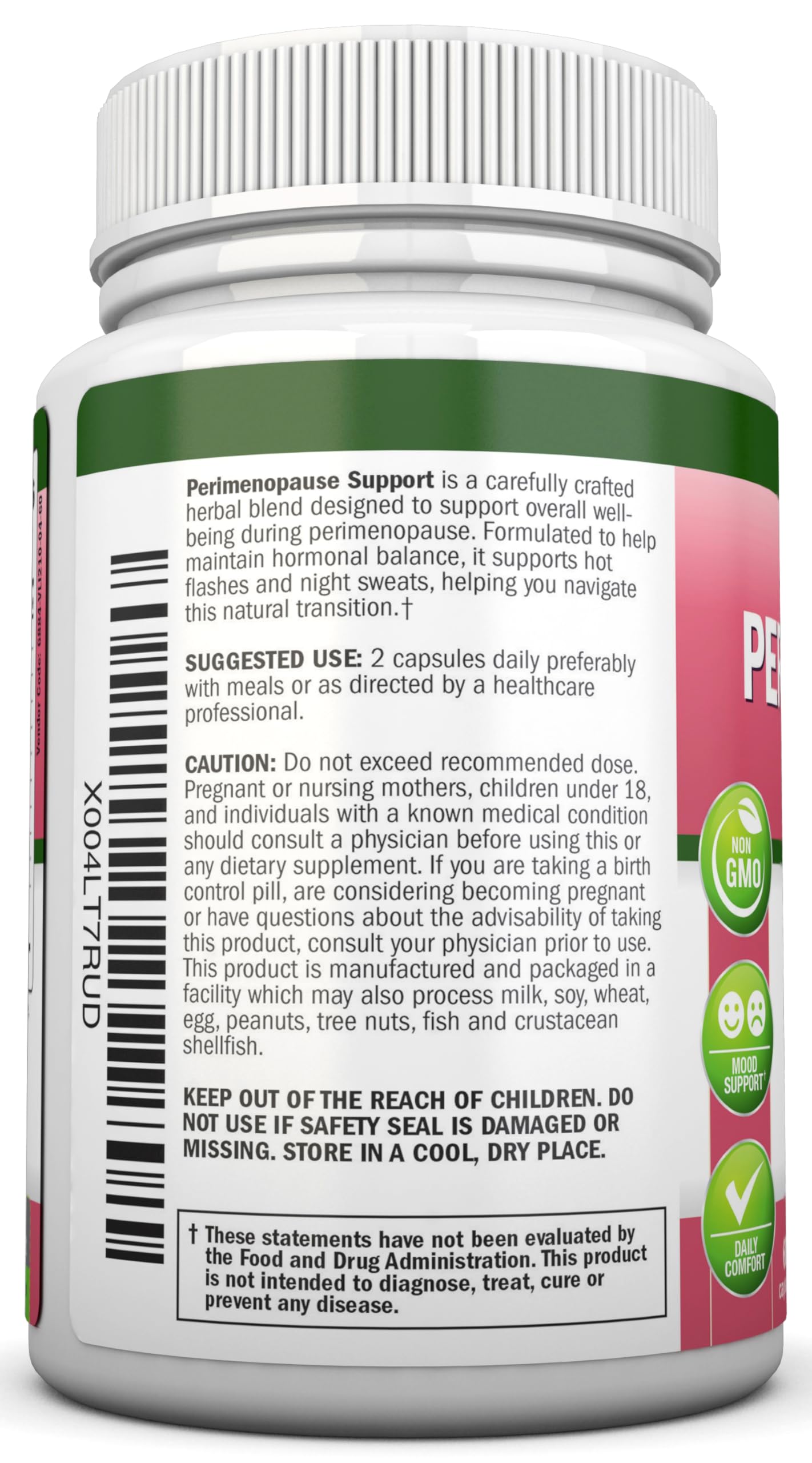 NutriONN Perimenopause Supplement for Women - Natural Support for Hot Flashes & Night Sweats - Improved Mood & Sleep - 11 Herbal Ingredients with Black Cohosh & Red Clover - Hormone Balance - Non-GMO NutriONNBuy Supplements Australia